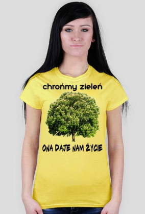 T-Shirt CHROŃMY ZIELEŃ damska