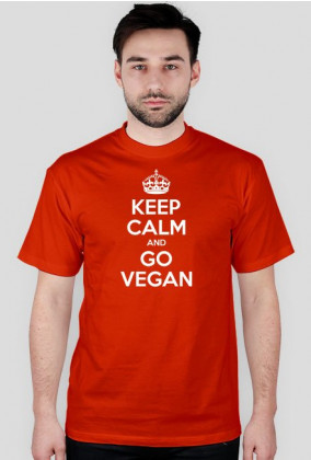 Koszulka wegańska/wegetariańska: Keep Calm And Go Vegan