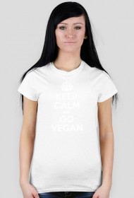 Koszulka wegańska/wegetariańska: Keep Calm And Go Vegan