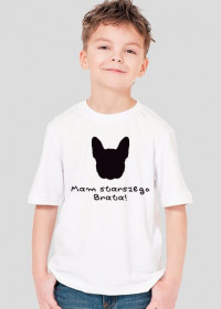 T-shirt dla chłopca Starszy Brat buldożkowy