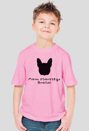 T-shirt dla chłopca Starszy Brat buldożkowy