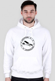 Bluza z kapturem Aviation Enthusiast White