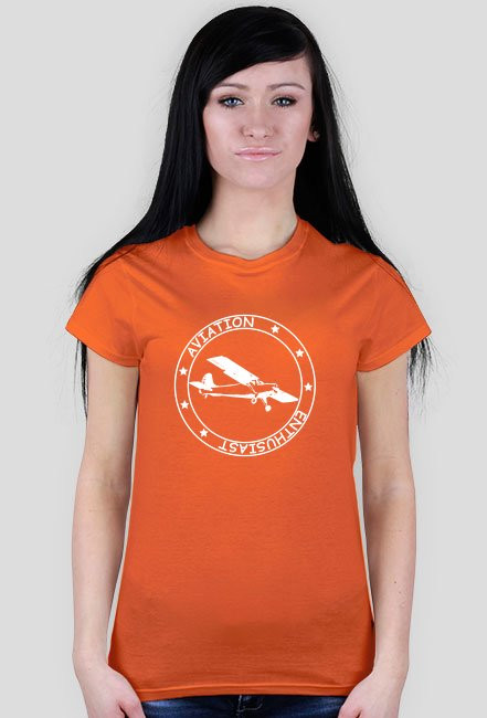 Aviation Enthusiast Black TShirt Damska