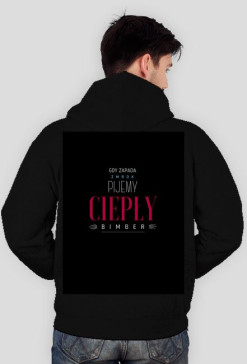 bluza męska z kapturem lux gdy zapada zmrok pijemy ciepły bimber