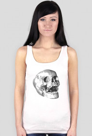 Koszulka damska - czaszka (biała)
