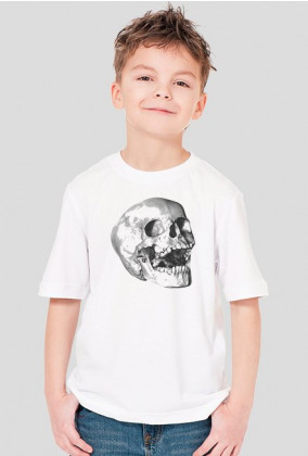 Koszulka chłopięca - czaszka (biała)