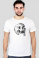 Koszulka męska - czaszka (biała)