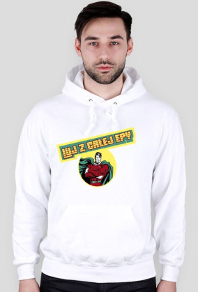 luj z całej epy bluza kaptur white