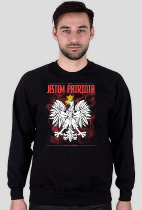 Bluza męska czarna - JESTEM PATRIOTĄ