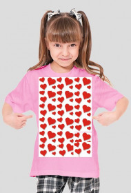 Koszulka dziewczęca - serca