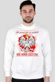 Bluza męska biała - BÓG HONOR OJCZYZNA