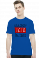 Najlepszy tata świata (koszulka męska) ciemna grafika