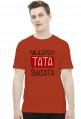 Najlepszy tata świata (koszulka męska) ciemna grafika