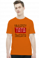 Najlepszy tata świata (koszulka męska) ciemna grafika