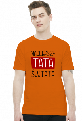 Najlepszy tata świata (koszulka męska) ciemna grafika