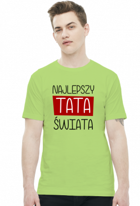 Najlepszy tata świata (koszulka męska) ciemna grafika