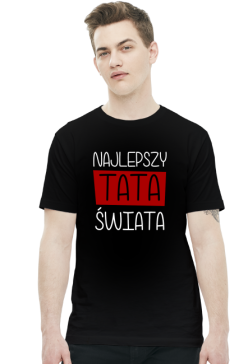 Najlepszy tata świata (koszulka męska) jasna grafika