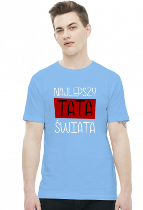 Najlepszy tata świata (koszulka męska) jasna grafika