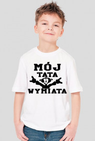 Mój tata wymiata (koszulka chłopięca) ciemna grafika