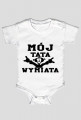 Mój tata wymiata (body niemowlęce) ciemna grafika