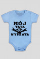 Mój tata wymiata (body niemowlęce) ciemna grafika
