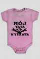 Mój tata wymiata (body niemowlęce) ciemna grafika