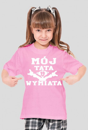 Mój tata wymiata (koszulka dziewczęca) jasna grafika