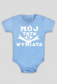 Mój tata wymiata (body niemowlęce) jasna grafika