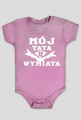 Mój tata wymiata (body niemowlęce) jasna grafika