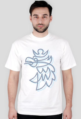 Koszulka z gryfem - męska, biała