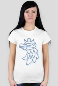 Koszulka z gryfem - damska, biała