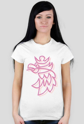 Koszulka z gryfem - damska, biała