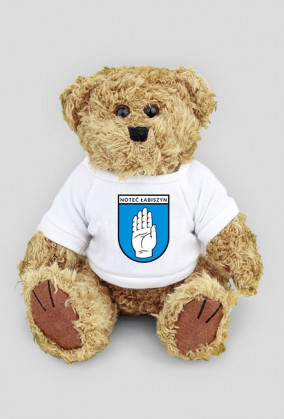 Miś z logo Noteć RAWICOM Łabiszyn