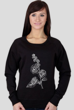 Kwiat malwy - bluza czarna