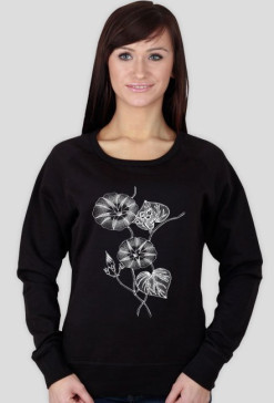 Kwiat powoju - bluza czarna