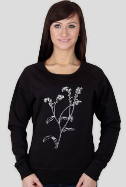 Kwiat niezapominajko - bluza czarna