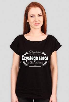 Koszulki religijne - damska "Czystego serca" (wzór 4)