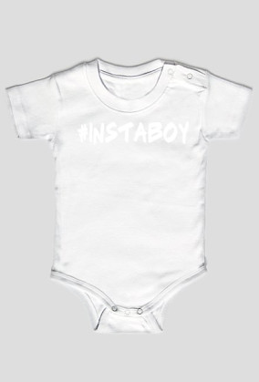 Body niemowlęce INSTABOY- napis w kolorze białym