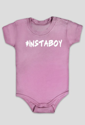 Body niemowlęce INSTABOY- napis w kolorze białym
