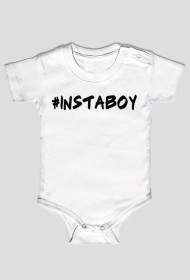 Body niemowlęce INSTABOY- napis w kolorze czarnym