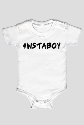 Body niemowlęce INSTABOY- napis w kolorze czarnym
