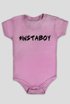 Body niemowlęce INSTABOY- napis w kolorze czarnym