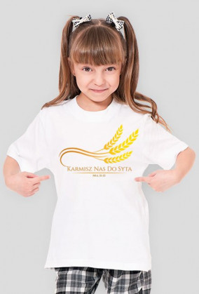 Koszulki chrześcijańskie - dla dziewczynki "Karmisz nas"