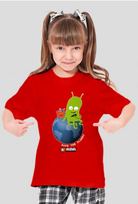 Koszulka dla dziewczynki - Planeta. Pada