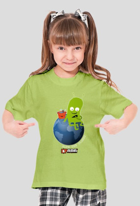 Koszulka dla dziewczynki - Planeta. Pada