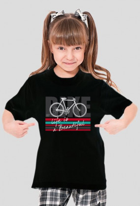 Koszulka dla dziewczynki - Rower. Pada
