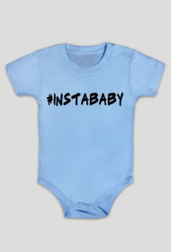 Body niemowlęce INSTABABY- napis w kolorze czarnym