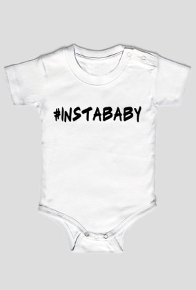 Body niemowlęce INSTABABY- napis w kolorze czarnym