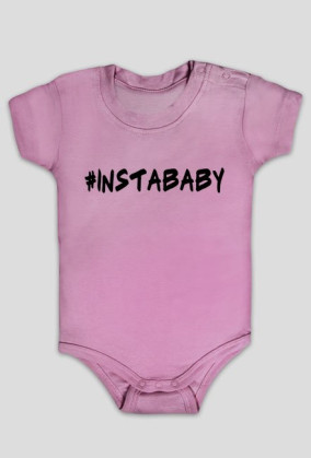 Body niemowlęce INSTABABY- napis w kolorze czarnym