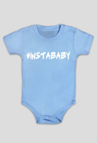 Body niemowlęce INSTABABY- napis w kolorze białym